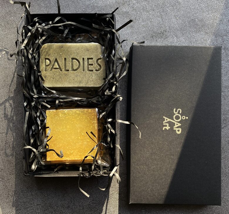 Paldies komplekts - zaļo mālu Paldies un citrusa skrubja kvadrāts