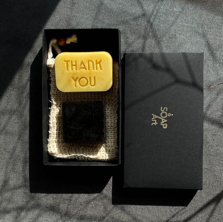 THANK YOU - citrusa un kafijas skrubja ziepju komplekts