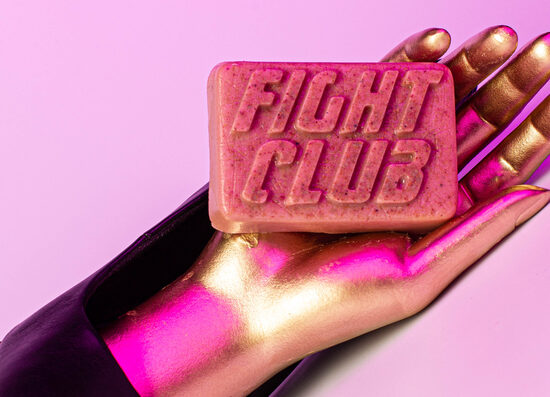 Fight Club - rozā mālu ziepes ķermenim un sejai