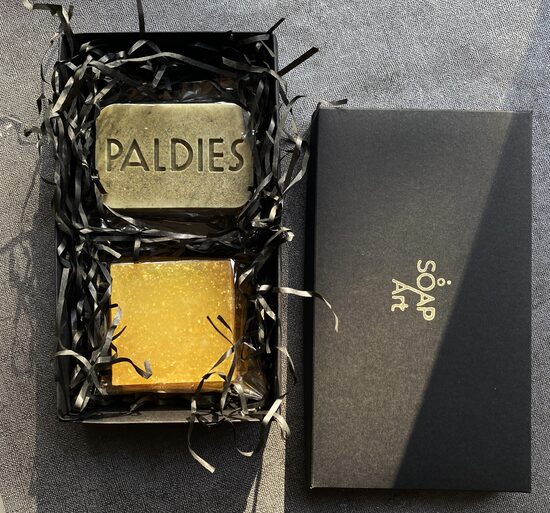 Paldies komplekts - zaļo mālu Paldies un citrusa skrubja kvadrāts