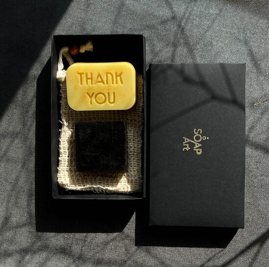 THANK YOU - citrusa un kafijas skrubja ziepju komplekts